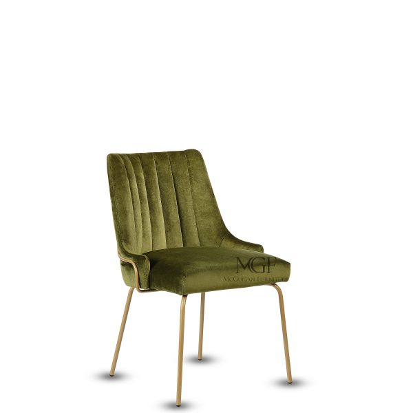 Ardara Ribbed Dining Chair - Metal