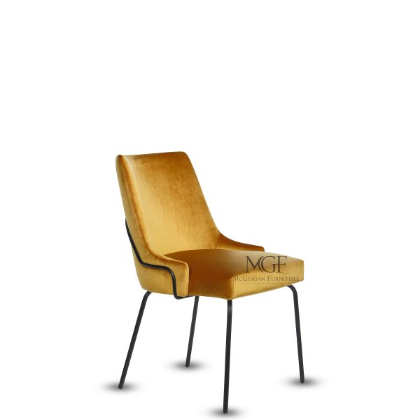Ardara Plain Dining Chair - Metal