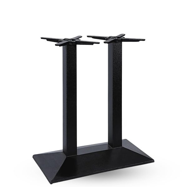 F7069 Double Pedestal Black Sq Col Drinkstand